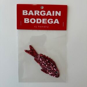 CJ Hendry Bargain Bodega Red Fish sequin patch